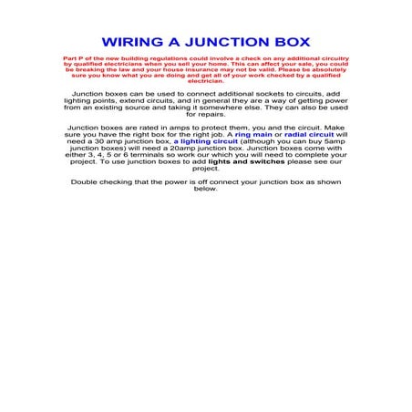 Wiring a junction box | PDF