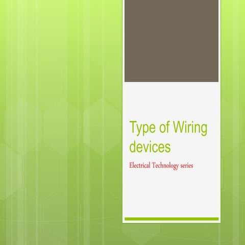 Wiring devices