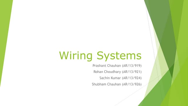 Wiring systems