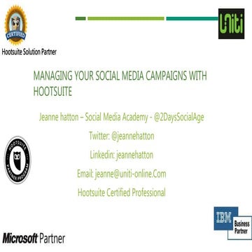 Wirral Business Fair Hootsuite Presentation