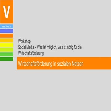 Wirtschaftsförderung in sozialen Netzen   Der Workshop