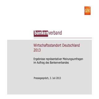 Wirtschaftsstandort Deutschland 2013