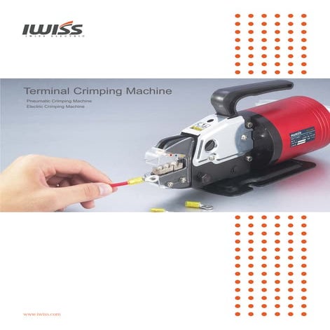 Iwiss Pneumatic Crimper and Electrical Crimping Tools for various of terminal...