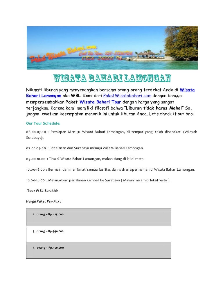 Wisata Bahari Lamongan Wisata Bahari Lamongan