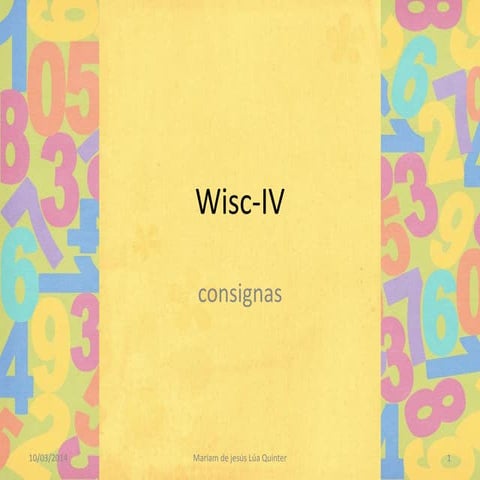 consignas Wisc-IV