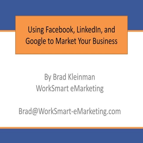 Beachwood Home Office Link - Best Practices in Facebook, LinkedIn and Google