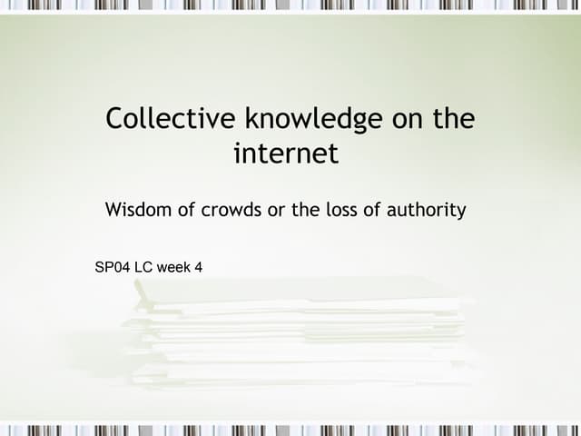 Wisdom Of Crowds