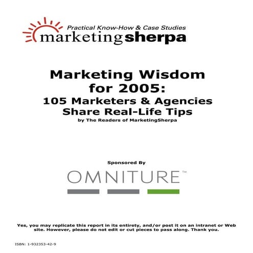 MarketingSherpaWisdom2005