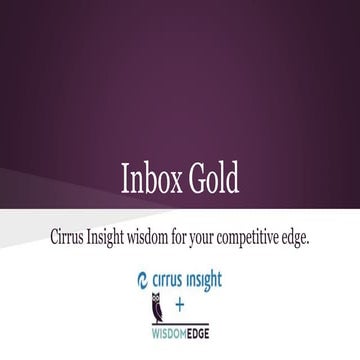 Cirrus Insight + WisdomEdge: Optimizing Your Workflow in the Cloud