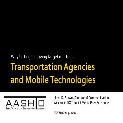 Wireless Communication and State DOTs