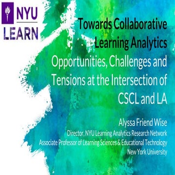 Towards Collaborative Learning Analytics