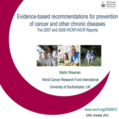 How to reduce your cancer risk - presentation script | PDF