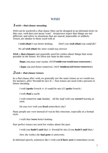 Grammar 2 { Wish & If only} dudhdjdjdjjd | PPT