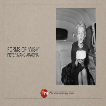 Forms of "Wish" and "If Only"