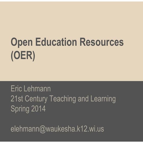 Wisconsin Innovative Schools Network 3/28 - OER Presentations