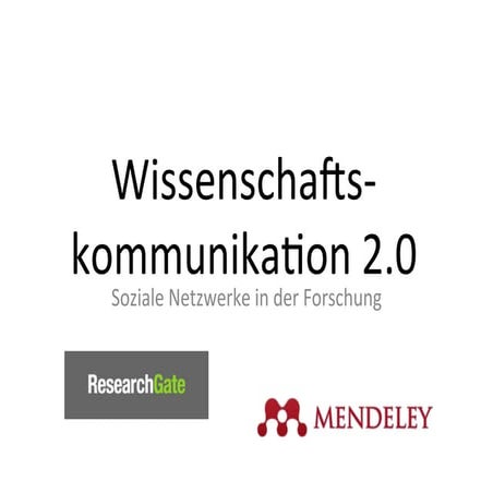 Soziale Medien in der Wissenschaftskommunikation