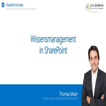 Wissensmanagement in SharePoint | PPTX