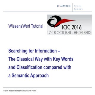 ICIC 2016: Tutorial: Searching for ...