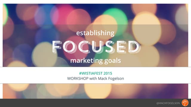 Establishing Focused Marketing Goal...