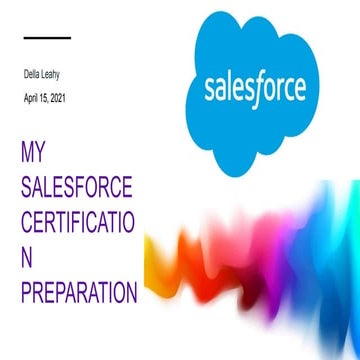 Women in Tech - Salesforce Certification Journey - April 2021