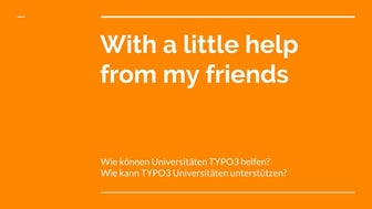 With a little help from my friends