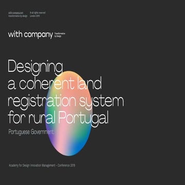 Designing a coherent land registration system for rural Portugal