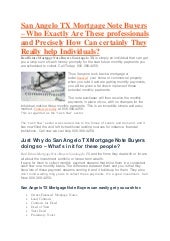 San Angelo Tx Mortgage Note Buyers Nationwide Note Buyers 806 368