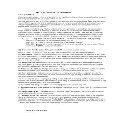 With reference to bigbazar