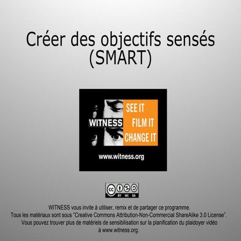 Witness curriculum 4-créer des objectifs sensés (smart)-2011