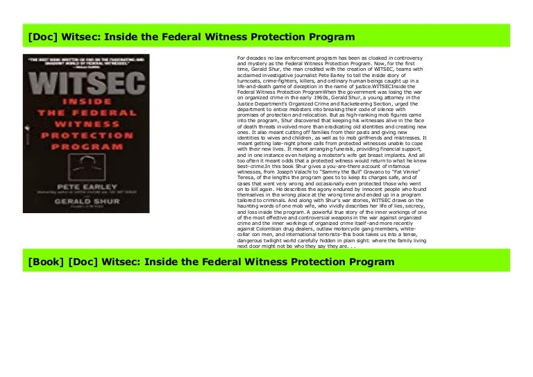 How To Get In The Witness Protection Program – OONZ
