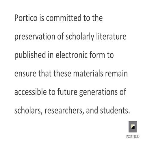 Wittenberg Portico: Lessons From a Community Supported Archive