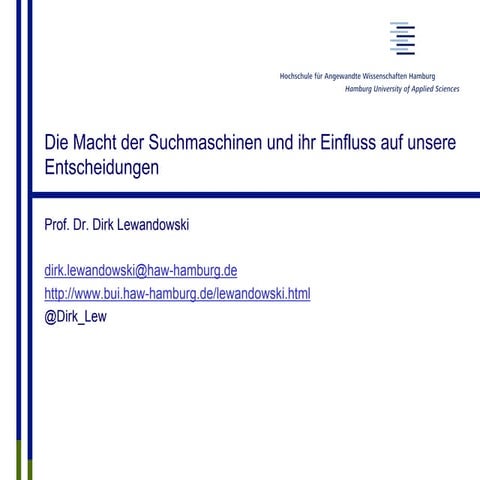 Die Macht der Suchmaschinen und ihr Einfluss auf unsere Entscheidungen