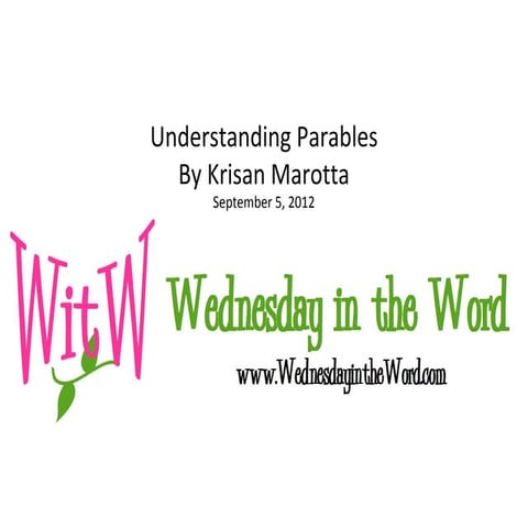 Understanding Parables