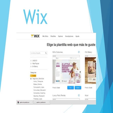 Presentacion plataforma wix | PPTX