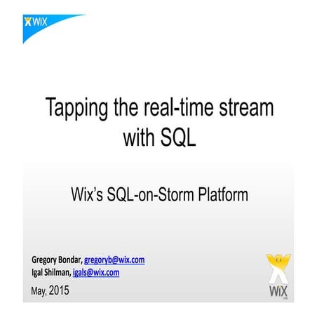 Wix sql on-storm-platform