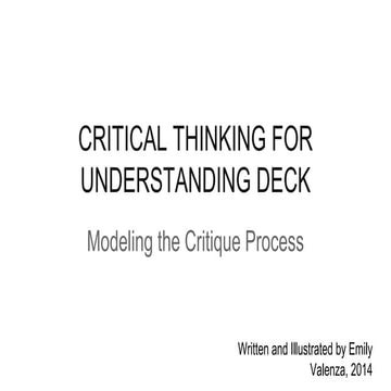 Prompts for Critique and Understanding