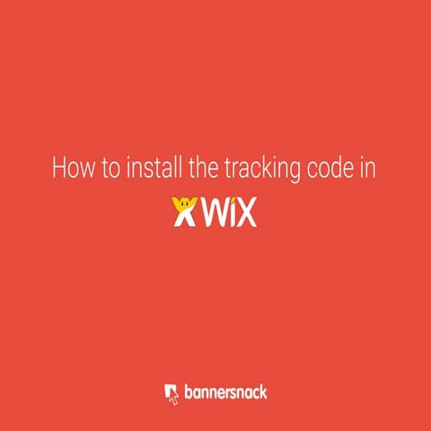 How to Install the Tracking Code in WIX