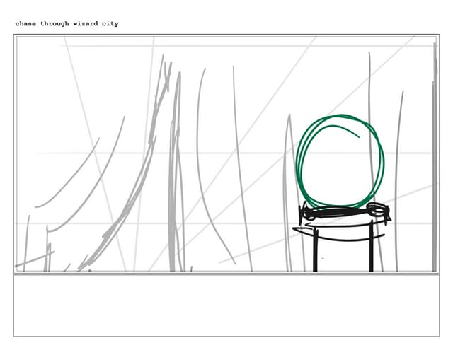chase through wizard city storyboard sequence