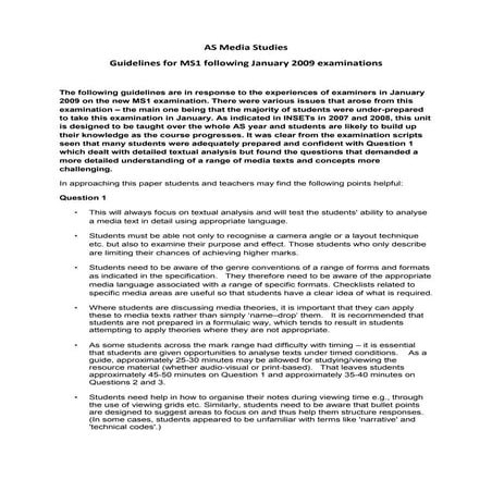 Wjec ms1 guidelines for students