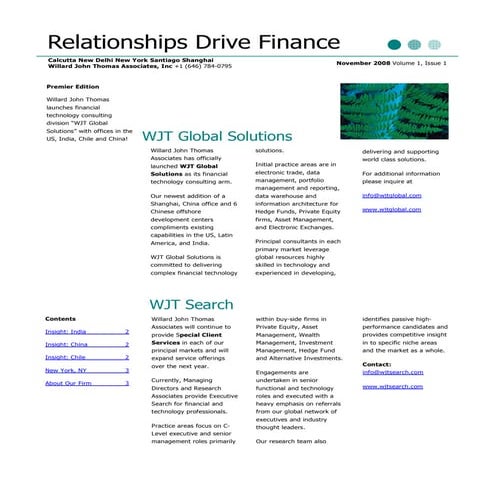 WJT Newsletter 2008 November