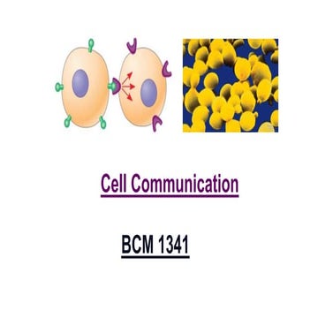 A discussion on cells signalling on the course cell biology oligy