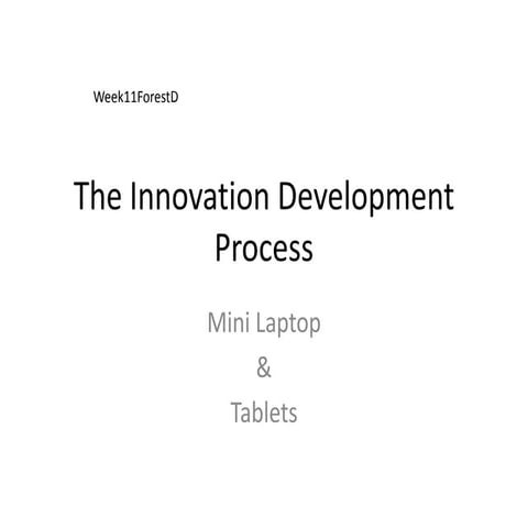 Wk11 the innovation development process