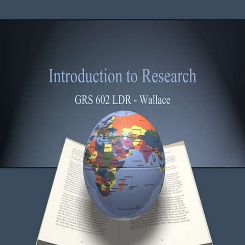 Introduction to Research, Week 1