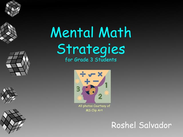 Mental Math Strategies for Grade 3