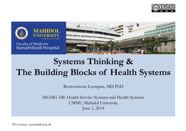 Systems Thinking & The Building Blocks of Health Systems