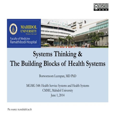 Systems Thinking & The Building Blocks of Health Systems
