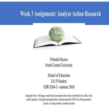 EDR 8204 Week 3 Assignment: Analyze Action Research