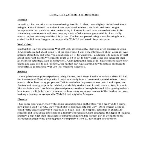 Wk 3 web 2.0 tool list