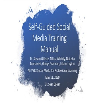 Social media training plan presentation | PPTX
