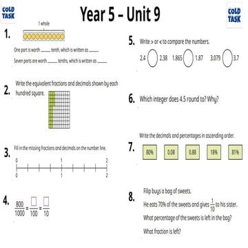 The Practice paper for grade 5 mathematics | PPTX
